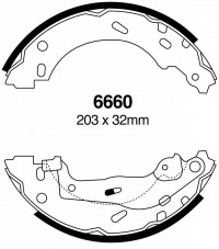 Szczęki hamulcowe (tyl)  6660