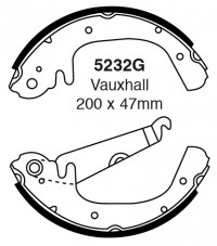 Szczęki hamulcowe (tyl)  5232G