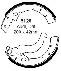 Szczęki hamulcowe (tyl)  5126