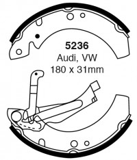 Szczęki hamulcowe (tyl)  5236