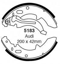 Szczęki hamulcowe (tyl)  5183