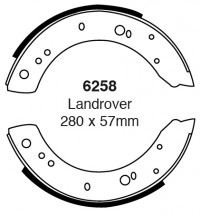 Szczęki hamulcowe (tyl)  6258