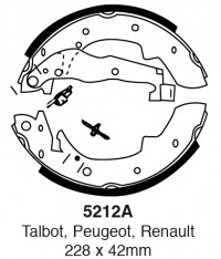 Szczęki hamulcowe (tyl) Lucas/Girling/TRW 5212A