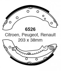 Szczęki hamulcowe (tyl) Lucas/Girling/TRW 6526