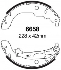 Szczęki hamulcowe (tyl)  6658