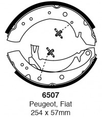 Szczęki hamulcowe (tyl)  6507