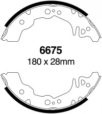 Szczęki hamulcowe (tyl)  6675