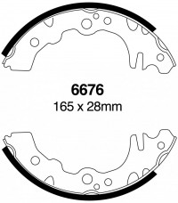Szczęki hamulcowe (tyl)  6676
