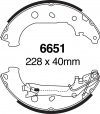 Szczęki hamulcowe (tyl)  6651