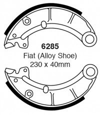 Szczęki hamulcowe (tyl)  6285