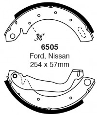 Szczęki hamulcowe (tyl)  6505