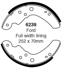 Szczęki hamulcowe (tyl)  6239