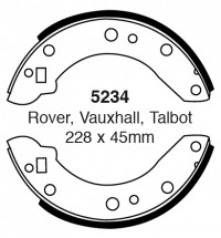 Szczęki hamulcowe (tyl)  5234