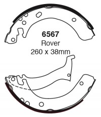 Szczęki hamulcowe (tyl)  6567