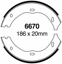 Szczęki hamulcowe (tyl)  6670