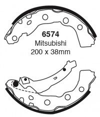 Szczęki hamulcowe (tyl)  6574