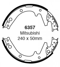 Szczęki hamulcowe (tyl)  6357