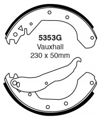 Szczęki hamulcowe (tyl)  5353G