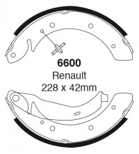 Szczęki hamulcowe (tyl)  6600